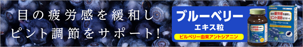 目の疲労感を緩和しピント調節をサポート！ ブルーベリーエキス粒 ビルベリー由来アントシアニン
